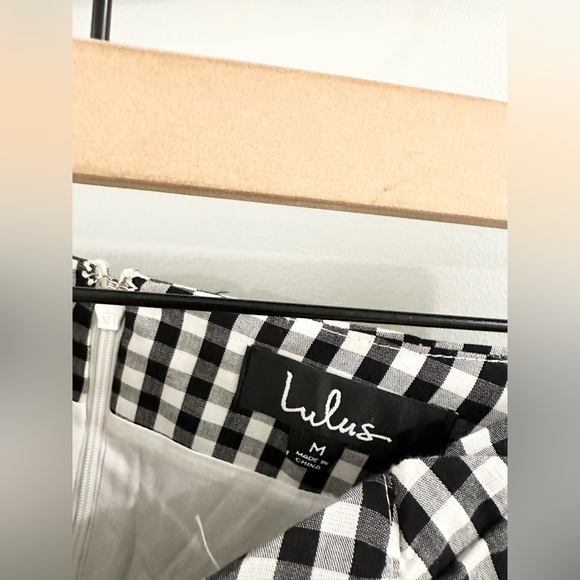 NWT LuLus Collegiate Class Black and White Gingham Mini Skirt Size Medium - Picture 6 of 7